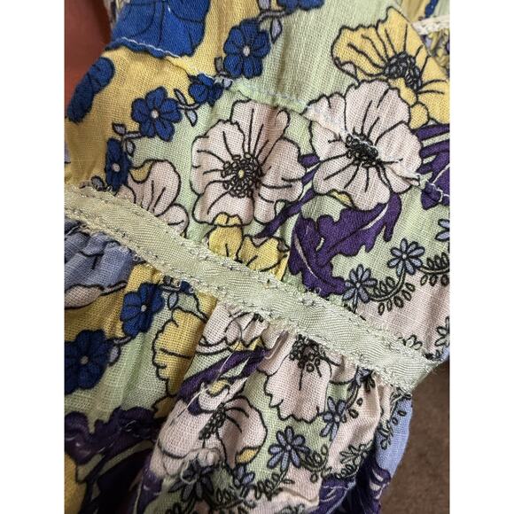 Free People Lace Trim Floral Dress - Picture 6 of 7